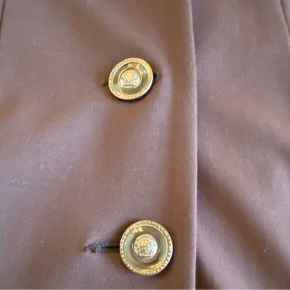 EUC Brown Bisou Bisou Blazer wth Gold Buttons - Picture 6 of 7